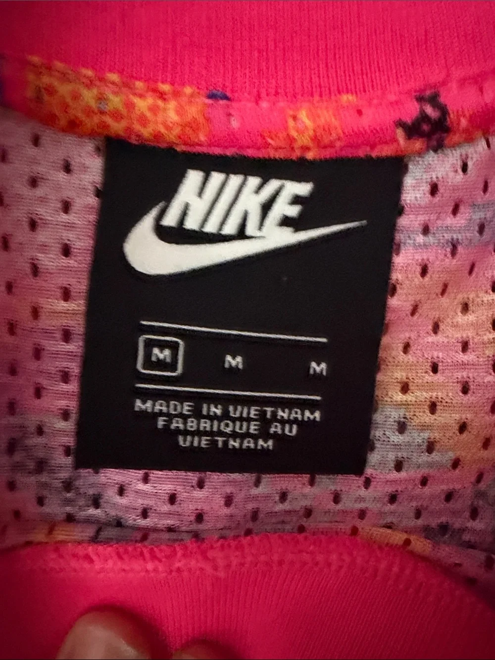 Nike Girls Hot Pink Paisley Print Crop Tank